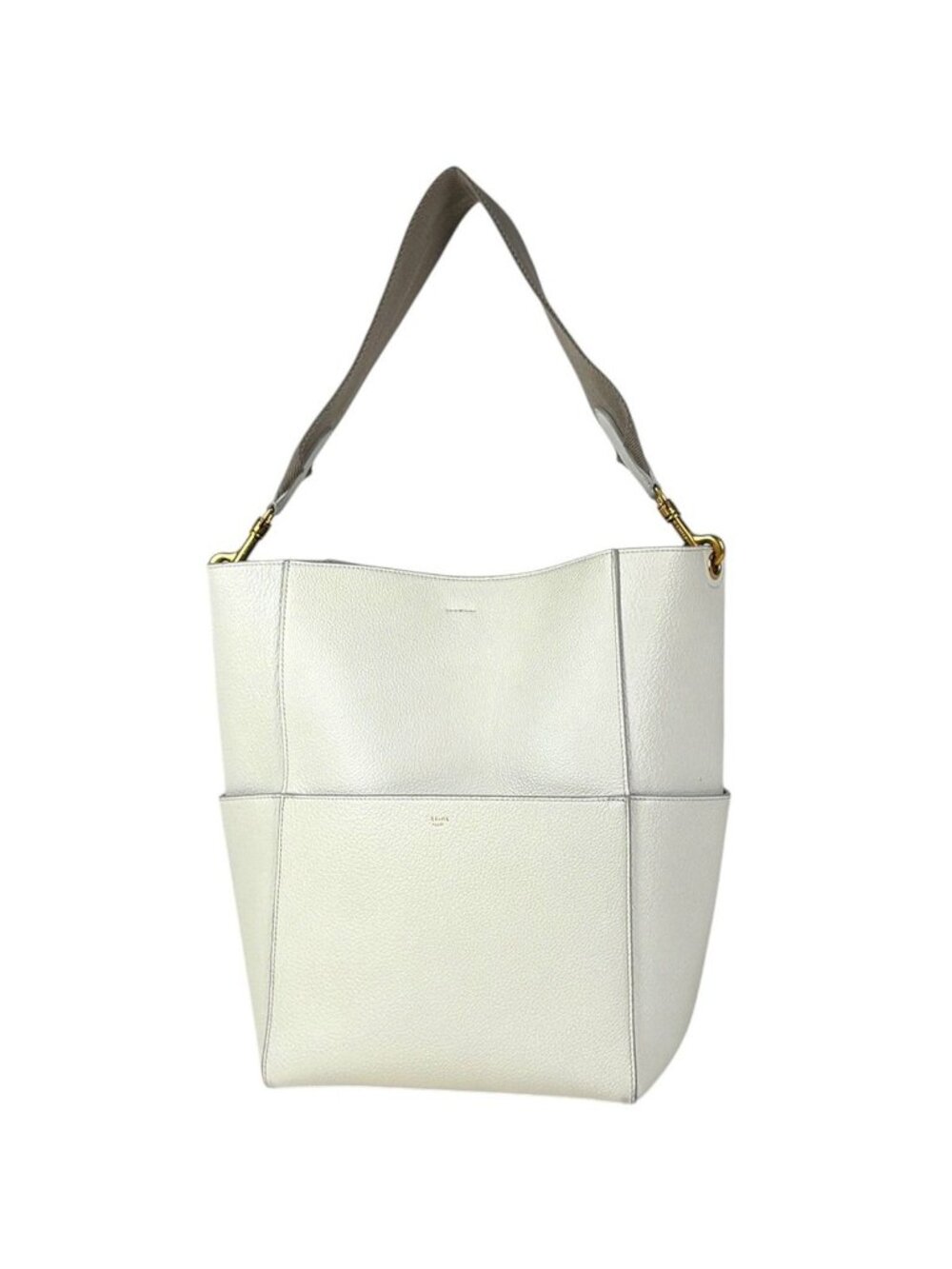 Celine Shoulder Bag Leather White